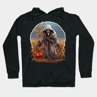 Grim Reaper In A Cornfield Hoodie